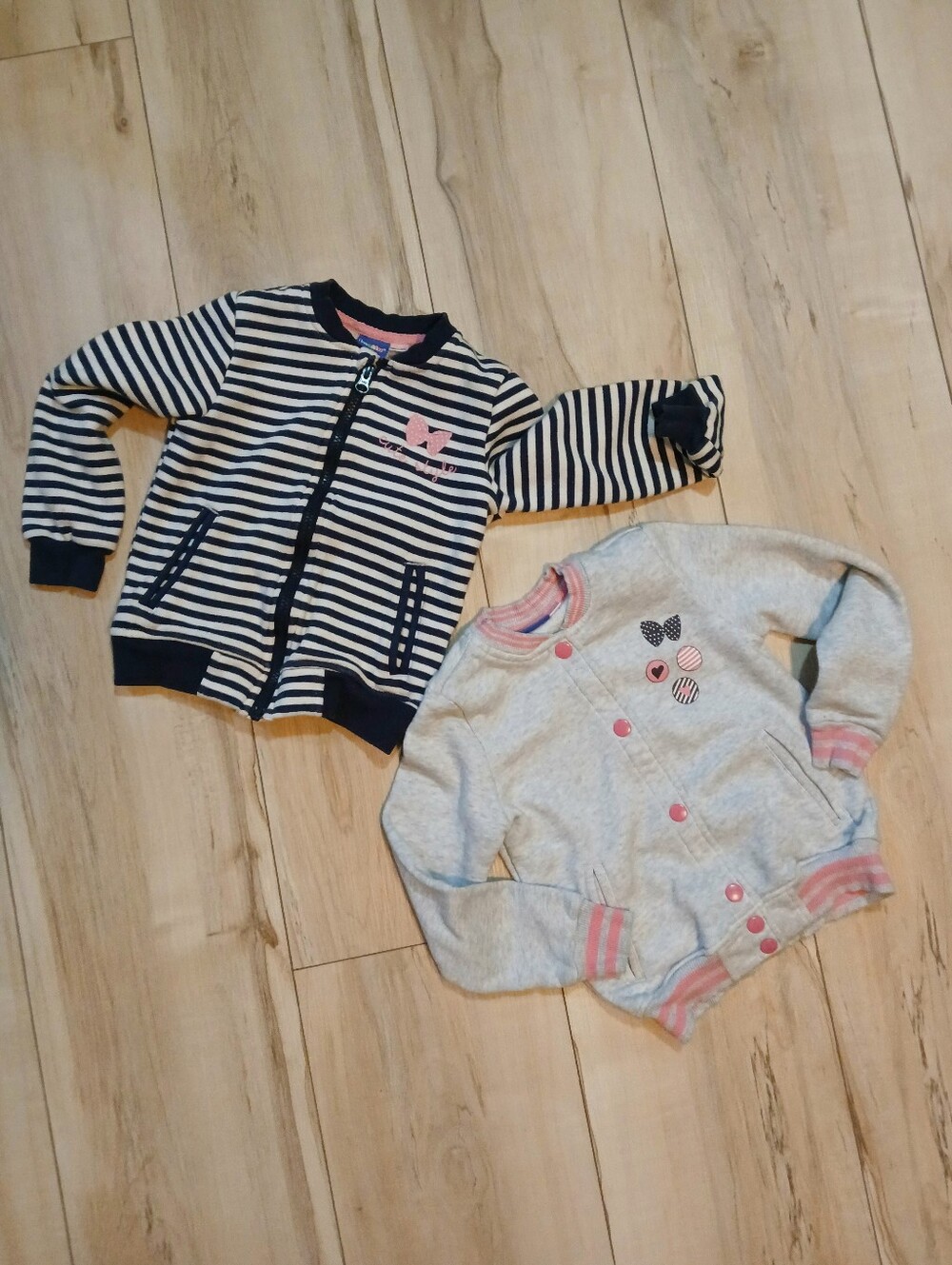 Lupilu Girls Jacket Bundle | Size 4-6 | Set of 2 Zip & Snap Sweatshirts